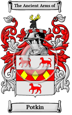 Potkin Family Crest Download (JPG) Heritage Series - 600 DPI