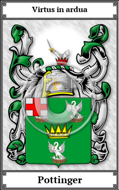 Pottinger Family Crest Download (JPG) Book Plated - 600 DPI