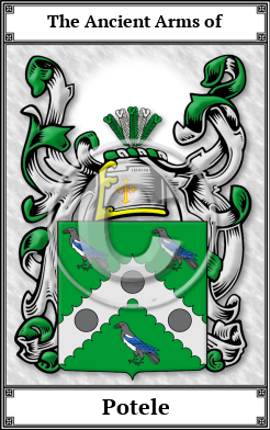 Potele Family Crest Download (JPG)  Book Plated - 150 DPI