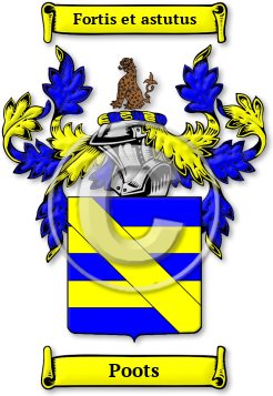 Poots Family Crest Download (jpg) Legacy Series - 150 DPI