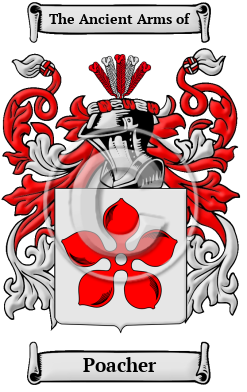 Poacher Family Crest/Coat of Arms