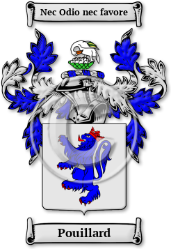 Pouillard Family Crest Download (jpg) Legacy Series - 150 DPI