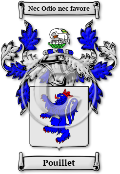 Pouillet Family Crest Download (jpg) Legacy Series - 150 DPI