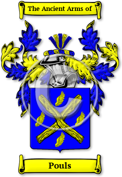 Pouls Family Crest Download (jpg) Legacy Series - 150 DPI
