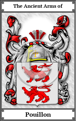 Pouillon Family Crest Download (JPG)  Book Plated - 150 DPI