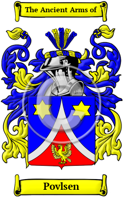 Povlsen Family Crest Download (JPG) Heritage Series - 600 DPI