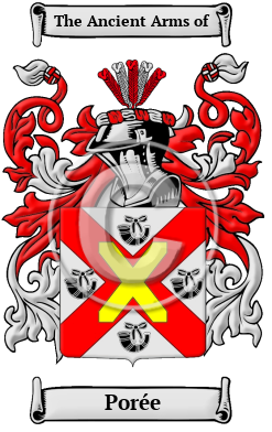 Porée Family Crest Download (JPG) Heritage Series - 300 DPI