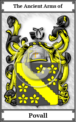 Povall Family Crest Download (JPG) Book Plated - 600 DPI