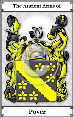 Pover Family Crest Download (JPG)  Book Plated - 150 DPI