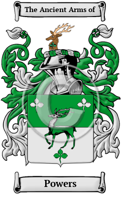 Powers Family Crest Download (JPG) Heritage Series - 600 DPI