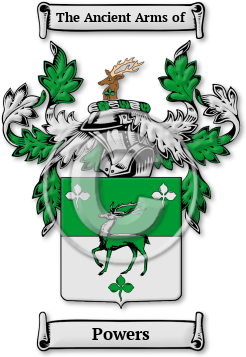 Powers Family Crest Download (jpg) Legacy Series - 150 DPI
