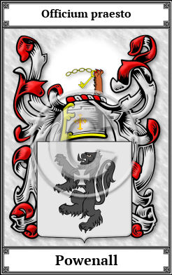 Powenall Family Crest Download (JPG)  Book Plated - 150 DPI