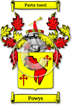 Powys Family Crest Download (jpg) Legacy Series - 150 DPI