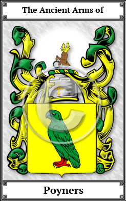 Poyners Family Crest Download (JPG)  Book Plated - 150 DPI