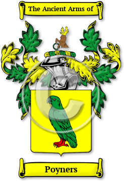 Poyners Family Crest Download (jpg) Legacy Series - 150 DPI