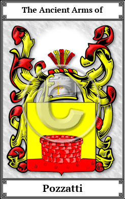 Pozzatti Family Crest Download (JPG)  Book Plated - 150 DPI
