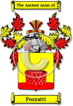 Pozzatti Family Crest Download (jpg) Legacy Series - 150 DPI