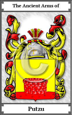 Putzu Family Crest Download (JPG)  Book Plated - 150 DPI