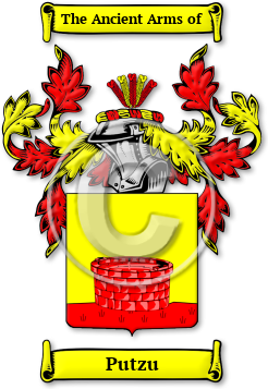 Putzu Family Crest Download (jpg) Legacy Series - 150 DPI