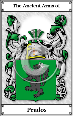 Prados Family Crest Download (JPG)  Book Plated - 150 DPI