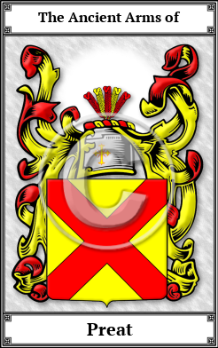 Preat Family Crest Download (JPG)  Book Plated - 150 DPI