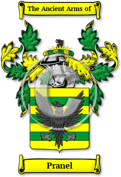 Pranel Family Crest Download (jpg) Legacy Series - 150 DPI