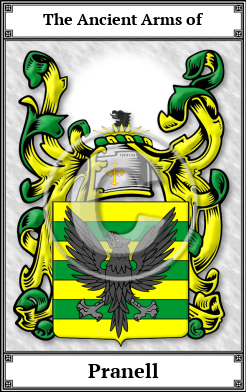 Pranell Family Crest Download (JPG) Book Plated - 600 DPI