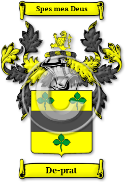 De-prat Family Crest Download (jpg) Legacy Series - 150 DPI