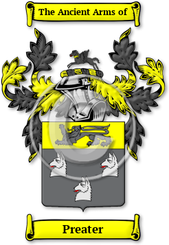 Preater Family Crest Download (jpg) Legacy Series - 150 DPI