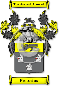 Pretorius Family Crest Download (jpg) Legacy Series - 150 DPI