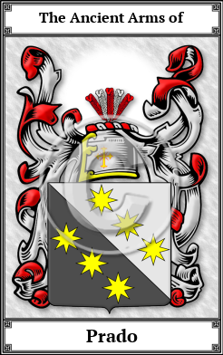 Prado Family Crest Download (JPG) Book Plated - 300 DPI