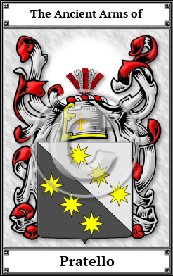 Pratello Family Crest Download (JPG)  Book Plated - 150 DPI