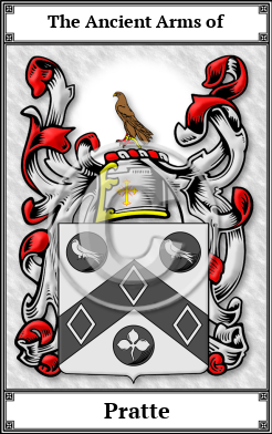 Pratte Family Crest Download (JPG)  Book Plated - 150 DPI