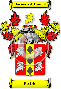 Preble Family Crest Download (jpg) Legacy Series - 150 DPI