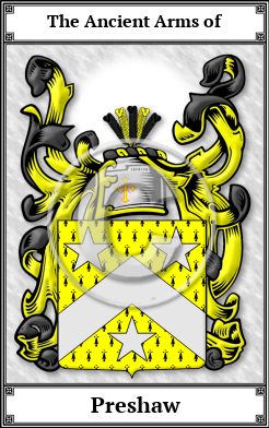 Preshaw Family Crest Download (JPG)  Book Plated - 150 DPI