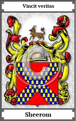 Sheerom Family Crest Download (JPG) Book Plated - 600 DPI
