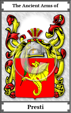 Presti Family Crest Download (JPG)  Book Plated - 150 DPI