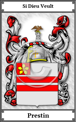 Prestin Family Crest Download (JPG) Book Plated - 600 DPI