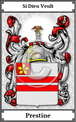 Prestine Family Crest Download (JPG)  Book Plated - 150 DPI