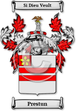 Prestun Family Crest Download (jpg) Legacy Series - 150 DPI
