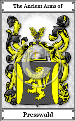 Presswald Family Crest Download (JPG)  Book Plated - 150 DPI