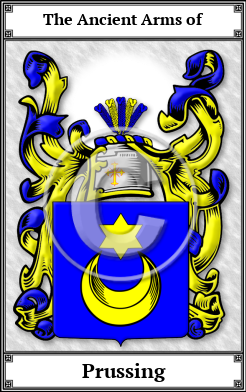 Prussing Family Crest Download (JPG) Book Plated - 600 DPI