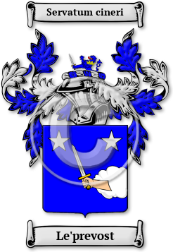 Le'prevost Family Crest Download (jpg) Legacy Series - 150 DPI