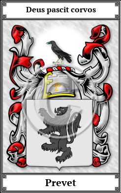 Prevet Family Crest Download (JPG)  Book Plated - 150 DPI