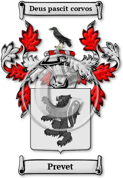 Prevet Family Crest Download (jpg) Legacy Series - 150 DPI