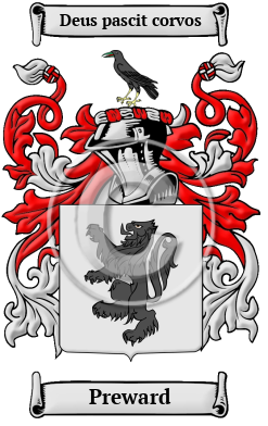 Preward Family Crest/Coat of Arms