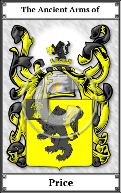 Price Family Crest Download (JPG)  Book Plated - 150 DPI