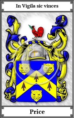 Price Family Crest Download (JPG)  Book Plated - 150 DPI