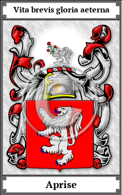 Aprise Family Crest Download (JPG)  Book Plated - 150 DPI