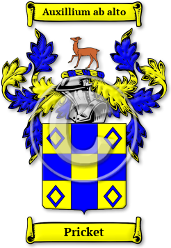 Pricket Family Crest Download (jpg) Legacy Series - 150 DPI